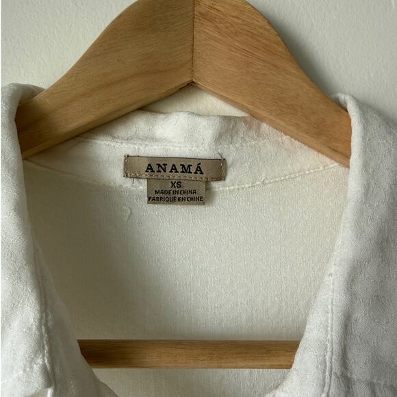 Anthropologie Yolanda Ivory Pleated Tunic Sleeveless Button Up Blouse Women's XS - Picture 7 of 10